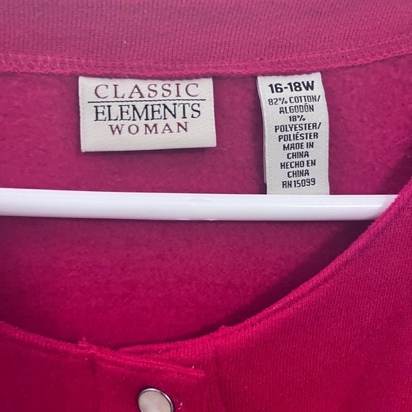 Classic Elements Red Button-Up Cardigan - Size 16-18W - Picture 4 of 11